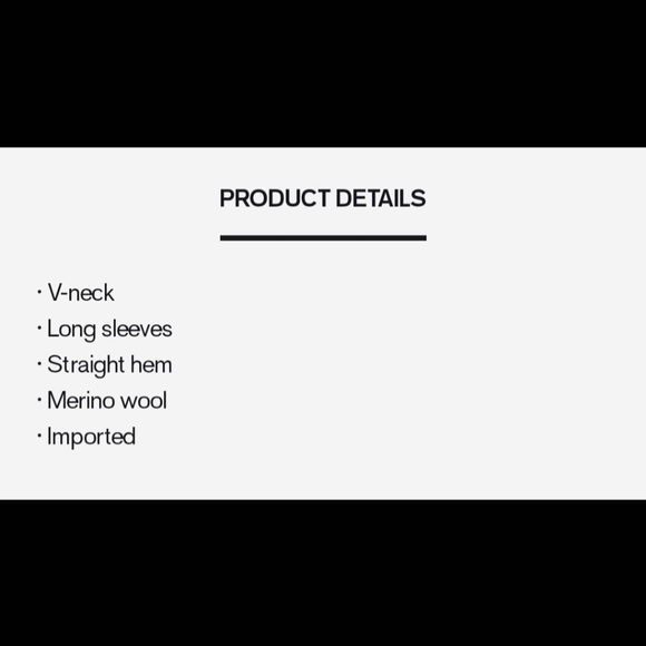 Solid Merino Wool V-Neck Sweater - Picture 6 of 6